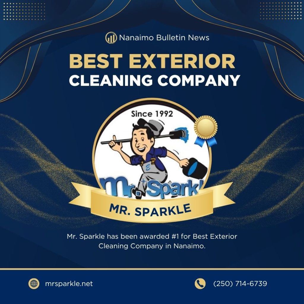 Mr. Sparkle awarded #1 Best Exterior Cleaning Company in Nanaimo by Nanaimo Bulletin News