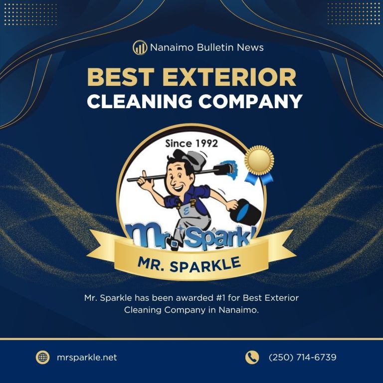 Mr. Sparkle awarded #1 Best Exterior Cleaning Company in Nanaimo by Nanaimo Bulletin News